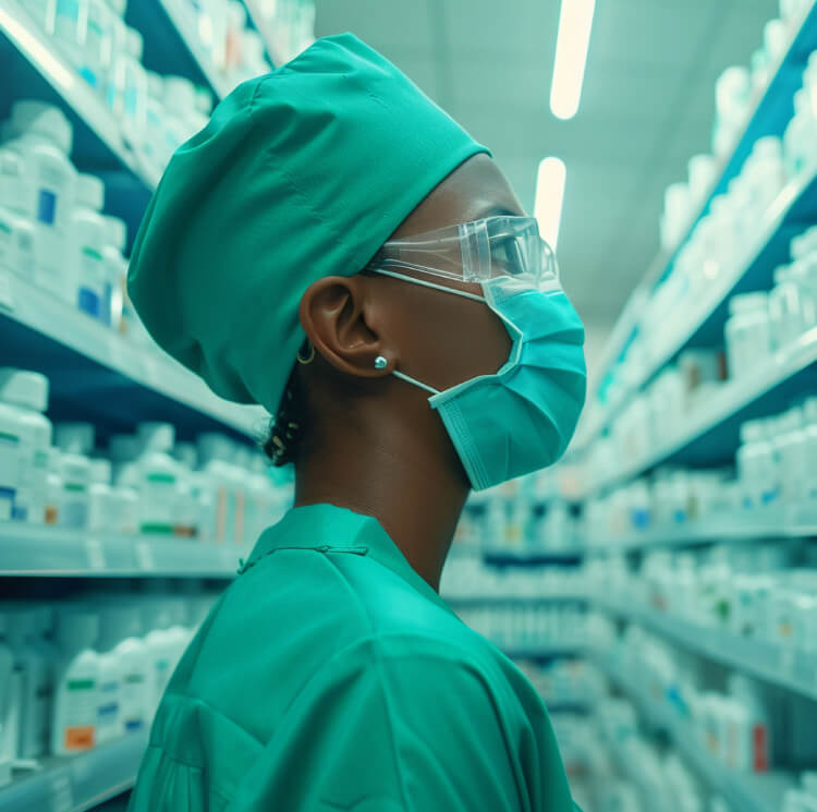 Medical supply warehouse or healthcare facility
